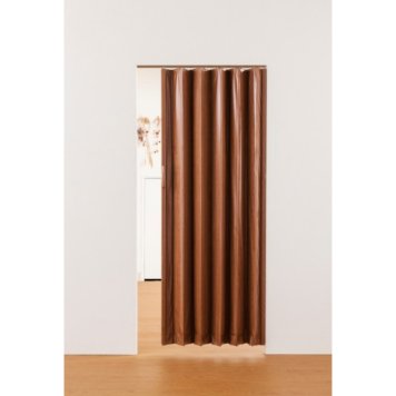 フルネス つっぱりタイプ木目調アコーディオンドア 100×174cm(ブラウン) L4023