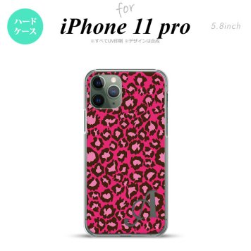 iPhone11Pro iPhone11 Pro スマホケース ハードケース 豹柄 B 赤 +アルファベット メンズ レディース nk-i11p-900i