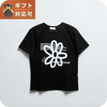 1989スタンダード 1989 STANDARD Tシャツ SWSSTD-0034-BLACK レディース ブラック BW FLOWER Slim fit Tシャツ Women's Slim Fit Short-Sleeved