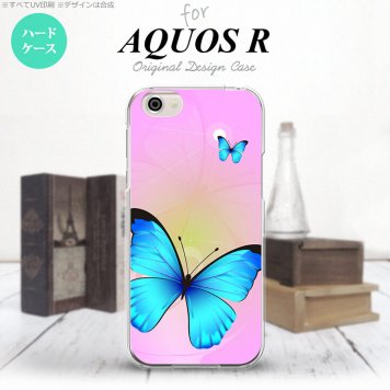 【SH03J】【スマホケース/スマホカバー】【アクオス R】SH03J スマホケース AQUOS R SH-03J カバー アクオス R バタフライ・蝶（B） ピンク nk-sh03j-211【メール便送料無料】
