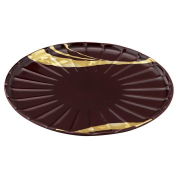 【ギフト対応無料】純金箔工芸 溜塗 金彩 8.0菓子盆 ※送料無料(北海道・沖縄は除く)