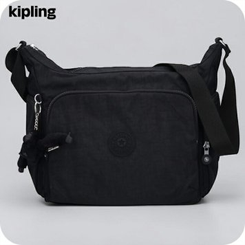 キプリング ショルダーバッグ レディース ブランド Kipling ガブ ロゴ ワンポイント 無地 KI5740-P39 Black Noir 黒