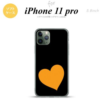 iPhone11Pro iPhone11 Pro スマホケース ソフトケース トランプ ハート 黒 オレンジ メンズ レディース nk-i11p-tp546