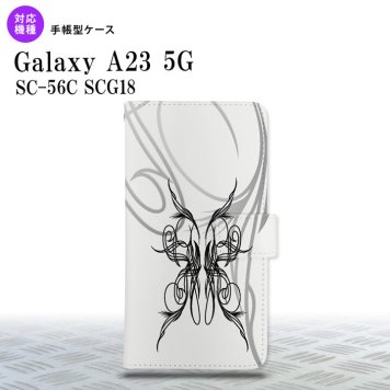Galaxy A23 GalaxyA23 手帳型スマホケース カバー ピンスト 白 黒 2022年 10月発売 nk-004s-a23-dr1248