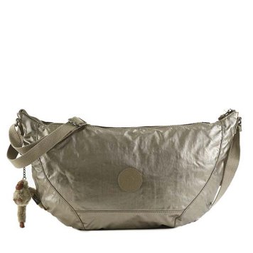 キプリング Kipling バッグ K18488 L34 NILLE ナイル 斜めがけショルダーバッグ METALLIC PEWTER メタリックベージュゴールド系