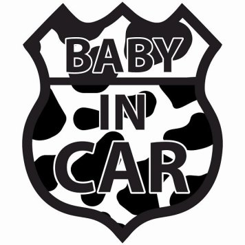 BABY IN CAR ステッカー うし柄 ルート66 カーステッカー シール sticker 安全対策 あおり運転 かっこいい おしゃれ かわいい 車ステッカー ステッカー 車 サインステッカー ドライブ 防水 屋外 屋内 カーサイン