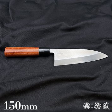 ステンレス片刃厚出刃包丁　150mm 片刃 AUS8 ブビンガ 日本製 徳蔵刃物 TOKUZO KNIVES JAPAN Kitchen Knives 包丁 ほうちょう