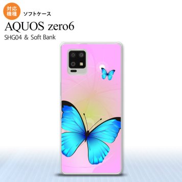 SHG04 SHG04 ZERO6 AQUOS zero6 スマホケース ソフトケース バタフライ 蝶 B ピンク メンズ レディース nk-zero6-tp211