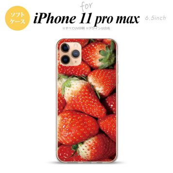 iPhone11ProMax iPhone11pro max スマホケース ソフトケース 苺 イチゴ 写真 赤 メンズ レディース nk-i11pm-tp040
