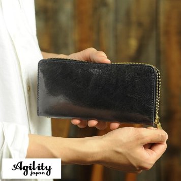 AGILITY ラウンドファスナー長財布 バッファローレザー グロット