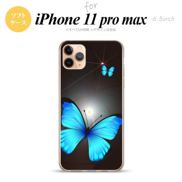 iPhone11ProMax iPhone11pro max スマホケース ソフトケース バタフライ 蝶 B 黒 メンズ レディース nk-i11pm-tp214
