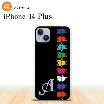 iPhone14 plsu iPhone14 plsu スマホケース 背面ケースソフトケース カエル かえる 帯 A 黒 +アルファベット 2022年 10月発売 nk-i14pl-tp674i