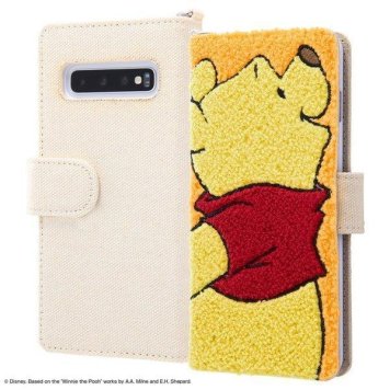 『ディズニーキャラクター』 / 手帳型ケース サガラ刺繍 プー ※送料無料(北海道・沖縄は除く)