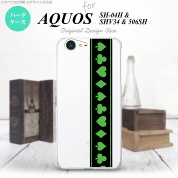 【SH04H】【スマホケース/スマホカバー】【アクオス ゼータ】SH04H スマホケース AQUOS ZETA SH04H カバー アクオス ゼータ トランプ(帯) 黒×緑 nk-sh04h-526【メール便送料無料】