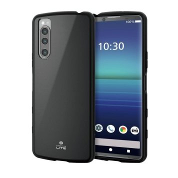 エレコム Xperia 5 II エクスペリア ケース カバー 耐衝撃 薄型 スリム ストラップホール ブラック PM-X203TSLBK