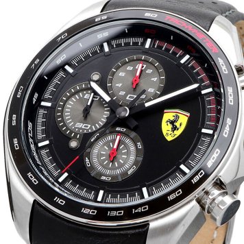 Scuderia Ferrari 腕時計 スクーデリア フェラーリ 時計 ウォッチ スピードレーサー クロノグラフ Speedracer Chronograph メンズ ブラック 0830648 海外モデル [並行輸入品] 誕生日 プレゼント ギフト 入学祝い 社会人 新生活 母の日 父の日