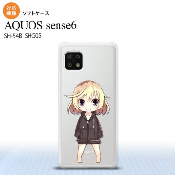 SH-54B SHG05 AQUOS sense6 スマホケース ソフトケース 女の子 C クリア メンズ レディース nk-sens6-tp1334