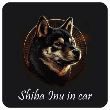 ドッグ カーステッカー イラスト付 Dog in Car 黒柴 Aタイプ セーフティサイン 犬種別 正方形 13x13cm シール リア あおり運転対策 Dog Sticker 屋外 屋内 防水 かわいい おしゃれ 安全対策 カーサイン