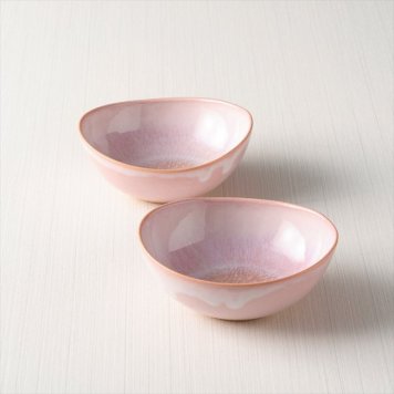 萩焼 モモイロペア鉢　 GP5-43  内祝 内祝い お祝 御祝 記念品 出産内祝い プレゼント 快気祝い 粗供養 引出物