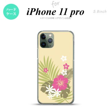 iPhone11Pro iPhone11 Pro スマホケース ハードケース ハイビスカス D ベージュ ピンク メンズ レディース nk-i11p-1053
