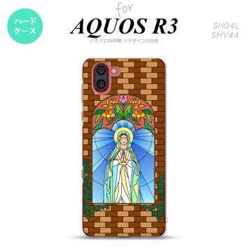 SH-04L SHV44 R3 AQUOS R3 スマホケース カバー マリア様 ベージュ nk-r3-1502