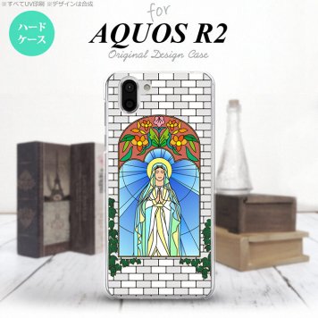 AQUOS R2 アクオス アール2 SH-03K SHV42 専用 スマホケース カバー ハードケース マリア様 グレー nk-r2-1503[スマホ,スマホケース,スマホカバー,ケース,カバー,ジャケット]