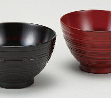 3.6夫婦千筋汁椀　根来・曙（R) インテリア 漆器 盆 カタログギフト 景品 粗品