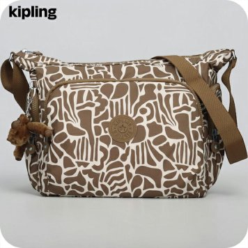 キプリング ショルダーバッグ レディース ブランド Kipling ガブ ロゴ ワンポイント 総柄 KI6525-9GD Cocktail Khaki