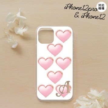 iPhone12/iPhone12pro iPhone12 / iPhone12pro スマホケース ソフトケース ハート C 白 +アルファベット メンズ レディース nk-i12-tp175i