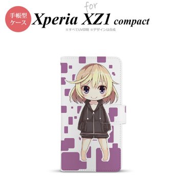 【手帳型 スマホ カバー ケース】【SO02K】【エクスペリア XZ1】手帳型 ケース SO-02K スマホ カバー Xperia XZ1 Compact エクスペリア キャラ2-A 紫 nk-004s-so02k-dr1337【メール便送料無料】