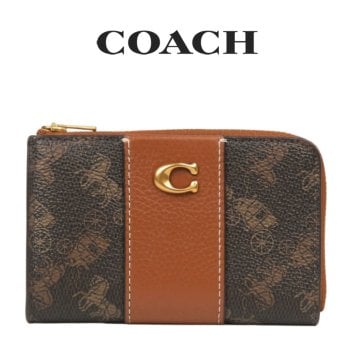 送料無料 コーチ COACH アウトレット 夏のボーナス レディース 小物 キーケース CZ521 B4AWV(ブラス×ブラック ブラウン) ブラウン (カードケース フラグメントケース 小銭入れ)
