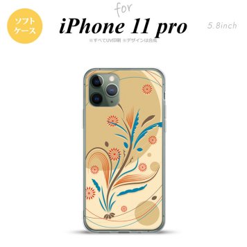 iPhone11Pro iPhone11 Pro スマホケース ソフトケース 和柄 ベージュ メンズ レディース nk-i11p-tp1228