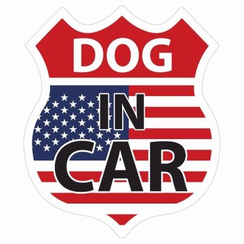 DOG IN CAR ステッカー アメリカ国旗 ルート66 愛犬車用グッズ カーステッカー シール sticker 安全対策 あおり運転 かっこいい おしゃれ かわいい 車ステッカー ステッカー 車 サインステッカー ドライブ 防水 屋外 屋内 カーサイン