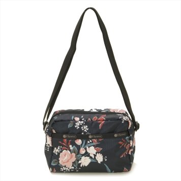 レスポートサック LeSportsac 斜めがけバッグ ショルダーバッグ DANIELLA CROSSBODY ダニエラクロスボディー OH CANYON ROSE ローズ柄ブラック系 2434 E297