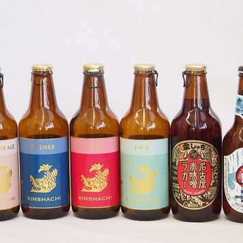 クラフトビール6本セット(ホワイトエール アルト ピルスナー インディアペール プラチナエール 名古屋赤味噌ラガー) 330ml×6本