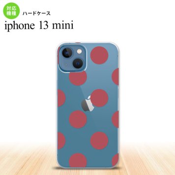 iPhone13mini iPhone13 mini ケース ハードケース ドット 水玉 A スモーク ピンク  nk-i13m-009