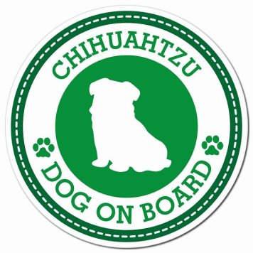 CHIHUAHTZU チワズー グリーン 肉球 カーサイン 車 マグネットステッカー 犬 マグネット 強力 直径13cm 丸型 おしゃれ かわいい ドラレコステッカー 安全対策 危険運転 煽り運転 アニマル 動物 犬種別 屋外 防水 屋内 肉球マーク