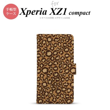 【手帳型 スマホ カバー ケース】【SO02K】【エクスペリア XZ1】手帳型 ケース SO-02K スマホ カバー Xperia XZ1 Compact エクスペリア ヒョウ柄 茶A nk-004s-so02k-dr898【メール便送料無料】