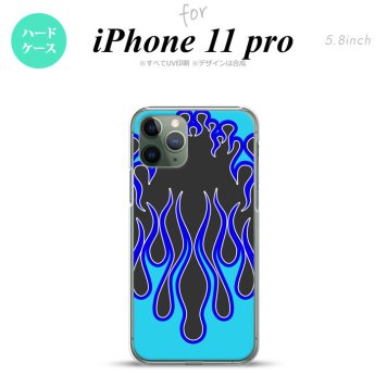 iPhone11Pro iPhone11 Pro スマホケース ハードケース ファイヤー 炎 黒 青 メンズ レディース nk-i11p-1303