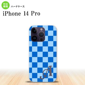 iPhone14 Pro iPhone14 Pro スマホケース 背面ケース ハードケース スクエア 青 水色 +アルファベット 2022年 9月発売 nk-i14p-769i
