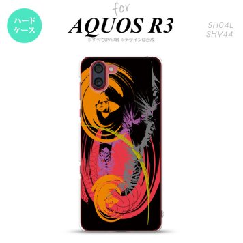SH-04L SHV44 R3 AQUOS R3 スマホケース カバー アート 黒 nk-r3-1262