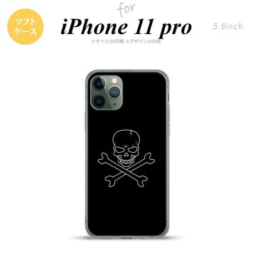 iPhone11Pro iPhone11 Pro スマホケース ソフトケース ドクロ 黒 メンズ レディース nk-i11p-tp512