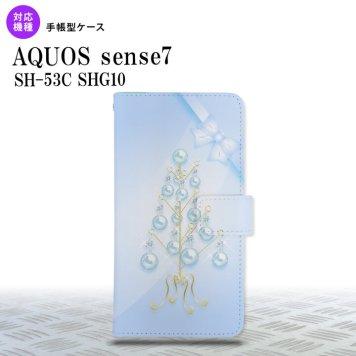 sense7 sense7 手帳型スマホケース カバー ツリーオブジェ 水色 2022年 11月発売 nk-004s-sens7-dr304
