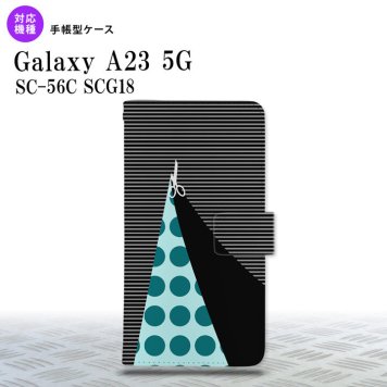 Galaxy A23 GalaxyA23 手帳型スマホケース カバー はさみ 黒 2022年 10月発売 nk-004s-a23-dr1346