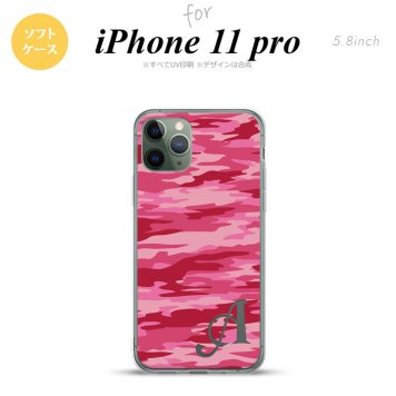 iPhone11Pro iPhone11 Pro スマホケース ソフトケース タイガー 迷彩 C ピンク +アルファベット メンズ レディース nk-i11p-tp1164i