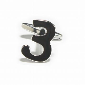 鎌倉カフス工房 数字の3カフスボタン（バラ売り）・カフリンクス メンズ  cf361 結婚式 旦那 プレゼント ギフト 彼氏 父の日 誕生日プレゼント