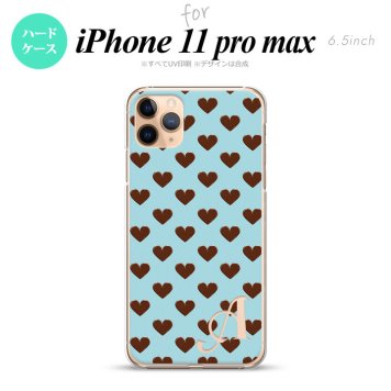 iPhone11ProMax iPhone11pro max スマホケース ハードケース ハート B 青 +アルファベット メンズ レディース nk-i11pm-172i