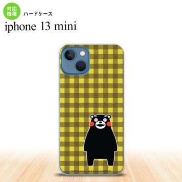 iPhone13mini iPhone13 mini ケース ハードケース くまモン チェック 黄  nk-i13m-km17