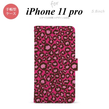 iPhone11Pro iPhone11 Pro 手帳型スマホケース カバー 豹柄 赤  nk-004s-i11p-dr900
