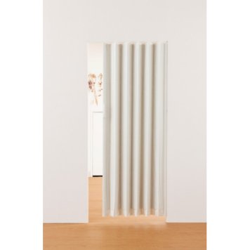 フルネス つっぱりタイプ木目調アコーディオンドア 100×174cm(ホワイトウッド) L4021